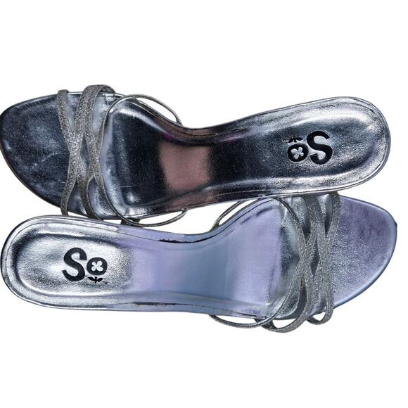 SO Silver Strappy Sandals – Size 8M - Picture 1 of 9